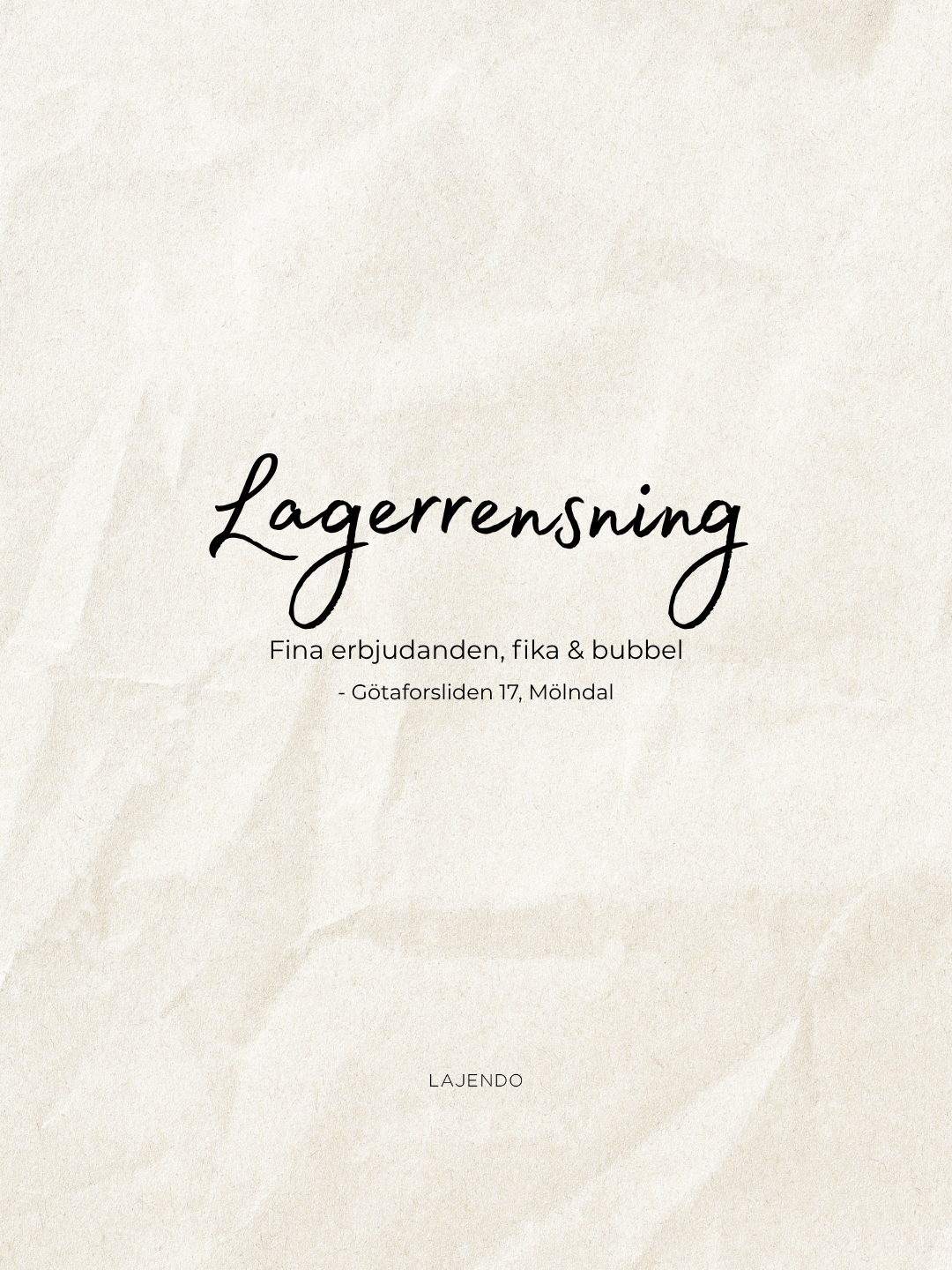 Lagerrensning i vår Studio